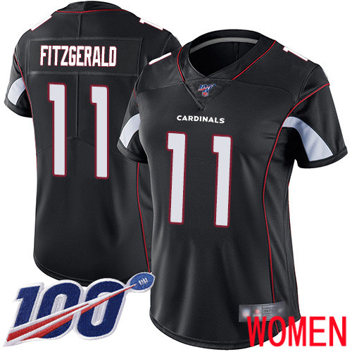 Arizona Cardinals Limited Black Women Larry Fitzgerald Alternate Jersey NFL Football 11 100th Season Vapor Untouchable